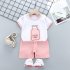 Kids T shirt Set Fashion Cartoon Printing Short Sleeves Shirt Shorts Summer Cotton Clothing Suit For Kids Aged 0 5 TIME 8 18M 73 80cm