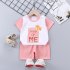 Kids T shirt Set Fashion Cartoon Printing Short Sleeves Shirt Shorts Summer Cotton Clothing Suit For Kids Aged 0 5 kitten 4 5Y 110 120cm