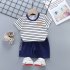 Kids T shirt Set Fashion Cartoon Printing Short Sleeves Shirt Shorts Summer Cotton Clothing Suit For Kids Aged 0 5 kitten 4 5Y 110 120cm