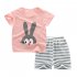 Kids T shirt Set Fashion Cartoon Printing Short Sleeves Shirt Shorts Summer Cotton Clothing Suit For Kids Aged 0 5 kitten 4 5Y 110 120cm