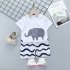 Kids T shirt Set Fashion Cartoon Printing Short Sleeves Shirt Shorts Summer Cotton Clothing Suit For Kids Aged 0 5 kitten 4 5Y 110 120cm