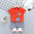Kids T shirt Set Fashion Cartoon Printing Short Sleeves Shirt Shorts Summer Cotton Clothing Suit For Kids Aged 0 5 kitten 18 24M 80 90cm