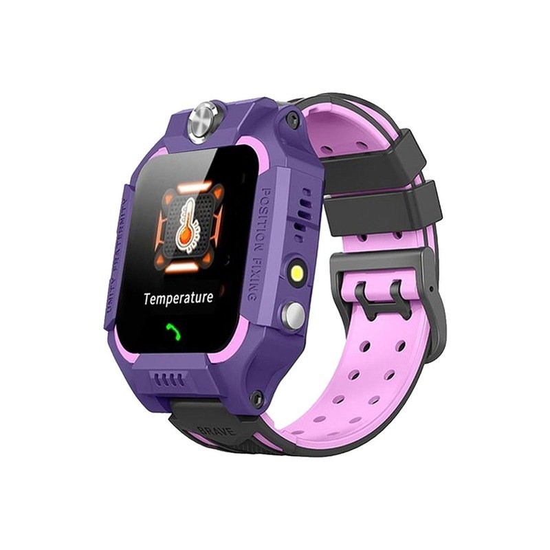 Kids Temperature Detection Smart Bracelet 1.44 Inches Color Touch Screen 400mah Remote Monitoring Intercom Watch purple