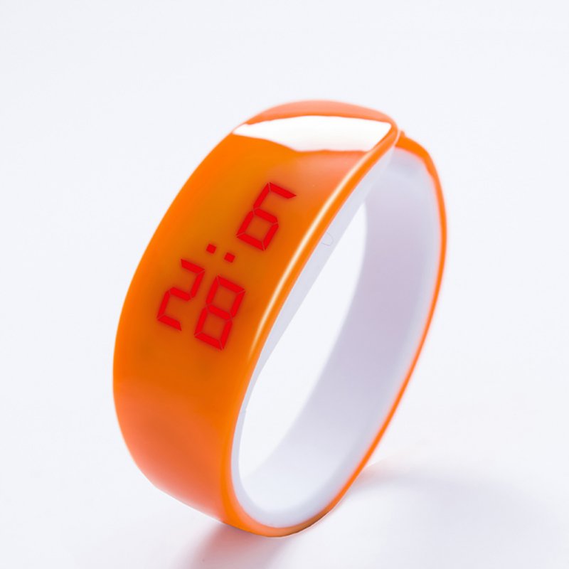 Kids Watch Bracelet LED Digital Sport Wrist Watch For Child Boys Girls New Electronic Clock  Orange