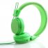 Kids Wired Ear Headphones Stylish Headband Earphones for iPad Tablet  Green