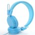 Kids Wired Ear Headphones Stylish Headband Earphones for iPad Tablet  blue