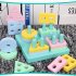 Kids  Wooden  Early  Education  Sets  Pillars Intelligence Color Geometric Shape Cognitive Toys  2
