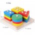 Kids  Wooden  Early  Education  Sets  Pillars Intelligence Color Geometric Shape Cognitive Toys  2