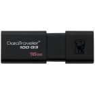 Kingston DT100G3 Flash Drive   USB Flash Drives  USB 3 0   High Speed  Black   16GB
