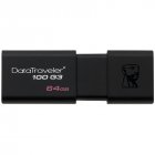 Kingston DT100G3 Flash Drive   USB Flash Drives  USB 3 0   High Speed  Black   64GB