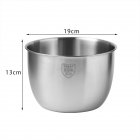 Kitchen 304 Stainless Steel Mixing  Bowl Deep Design Anti flying Cooking Baking Cake Bread Salad 19 13cm