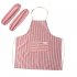 Kitchen Apron  Set Oil proof Cooking Apron Sleeves Fabric Protective Cover blue Apron   sleeves