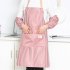 Kitchen Apron  Set Oil proof Cooking Apron Sleeves Fabric Protective Cover blue Apron   sleeves