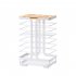 Kitchen Drain Knife Holder With Tray Multifunctional Storage Knife Rack Organizer For Kitchen Counter White
