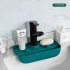 Kitchen Faucet Drain Rack Multi purpose Anti splash Non slip Soap Sponge Wipe Sink Tray Holder Drain Basket dark green