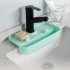 Kitchen Faucet Drain Rack Multi purpose Anti splash Non slip Soap Sponge Wipe Sink Tray Holder Drain Basket dark green