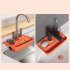 Kitchen Faucet Drain Rack Multi purpose Anti splash Non slip Soap Sponge Wipe Sink Tray Holder Drain Basket