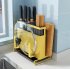 Kitchen Knife Holder Knife Organizer With Detachable Drip Tray Stainless Steel Structure Multifunctional Utensil Organizer For Knives Cutting Boards Pot Covers 