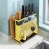 Kitchen Knife Holder Knife Organizer With Detachable Drip Tray Stainless Steel Structure Multifunctional Utensil Organizer For Knives Cutting Boards Pot Covers 