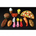 Kitchen Pretend Cutting Playset Food Pretend Toy for Kids Children