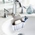 Kitchen Sink Shelf Soap Sponge Drain Rack Bathroom Sucker Storage Holder White 14 5   5 7   24 5 cm