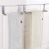 Kitchen Stainless Steel Door hanging Towel Rack Single Rod Nail free Duster Cloth Hanger  Large