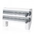 Kitchen Storage Box Rack with Cutter for Aluminum Foil Grilled Paper Tissue Roll white