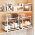 Kitchen Storage Rack Dish Drainer 2 Tier Home Plate Bowl Chopsticks Storage Shelf Utensil Holder Black
