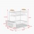 Kitchen Storage Rack Dish Drainer 2 Tier Home Plate Bowl Chopsticks Storage Shelf Utensil Holder Black