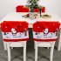 Kitchen Table Chair Covers with Santa Claus Snowman Pattern Christmas Chair Cover Decoration 1pcs