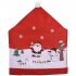 Kitchen Table Chair Covers with Santa Claus Snowman Pattern Christmas Chair Cover Decoration 1pcs