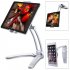 Kitchen Tablet iPad Stand Adjustable Holder Wall Mount for iPad Pro  Surface Pro  iPad Mini For 4 10 5 inch silver