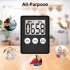 Kitchen Timer Lcd Digital Screen Chronograph Timer Square Cooking Countdown Alarm Clock Stopwatch Temporizador Clock light blue