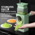 Kitchen Vegetable Chopper Multi function Hand Rock Large Capacity Rotary Grater Vegetable Cutter green
