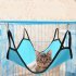 Kitten Cat Hammock Comfortable Soft Hanging Fleece Pet Cage Hammock Bed  Light blue