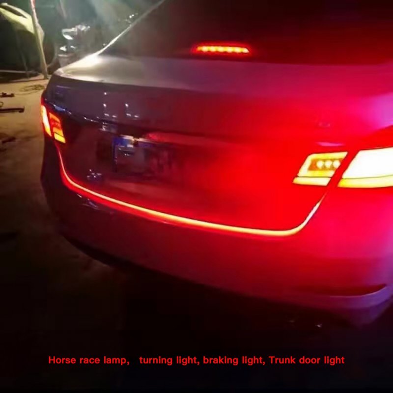 Car Additional Stop Light Floating LED Strip 12V Auto Trunk Tail Brake Running Turn Signal Lamp 