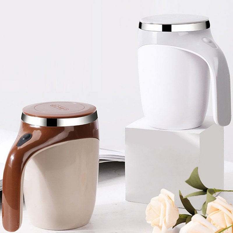 380ml Portable Automatic Magnetic Stirring Coffee Mug 304 Stainless Steel Electric Mixing Cup Mixing Coffee Tumbler 