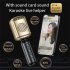 Km600 Karaoke Wireless Microphone Handheld Retro Noise Reduction Smart Bluetooth compatible Mic Music Player black gold