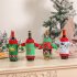 Knitted Christmas Wine Bottle  Cover Household Decoration Bottle Protective Bag Bells