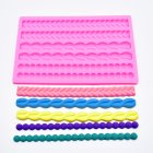 Knitting Texture Embossed Silicone Molds Fondant Cake Decorating Lace Mat Tool  Pink