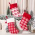 Knitting Wool Wave Christmas  Stockings With Snowflake Reindeer Pattern For Christmas Decorations W521A red and white wave Christmas stocking