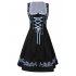 Kojooin Women 2 Pcs Costumes Embroidery Oktoberfest Dirndl Dress Black Thirty four