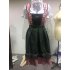 Kojooin Women s Oktoberfest Formal Dress Plaid Embroidery Petals Sleeve A Swing Party Dress Suits
