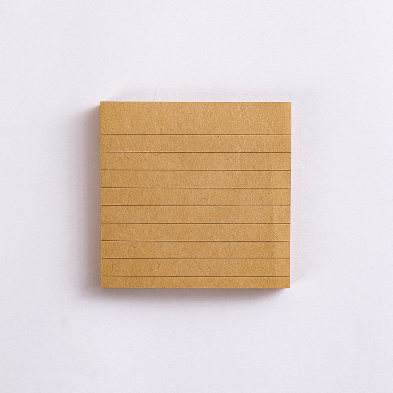 Kraft  Paper  Sticky Note  Square  Tearable  N-time   Sticky Note  Student Supplies Quartet small notes-brown horizontal line