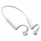 Ks-19 Bone Conduction Bluetooth-compatible Headset Hanging Neck Type Business Aids Earphones Waterproof Sports Earbuds White