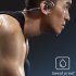Ks 19 Bone Conduction Bluetooth compatible Headset Hanging Neck Type Business Aids Earphones Waterproof Sports Earbuds White