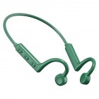 Ks-19 Bone Conduction Bluetooth-compatible Headset Hanging Neck Type Business Aids Earphones Waterproof Sports Earbuds green