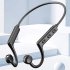 Ks 19 Bone Conduction Bluetooth compatible Headset Hanging Neck Type Business Aids Earphones Waterproof Sports Earbuds White
