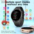 Kt60 Smart Watch Bluetooth compatible Call Music Playing Heart Rate Blood Pressure Monitoring Multi functional Sports Bracelet black