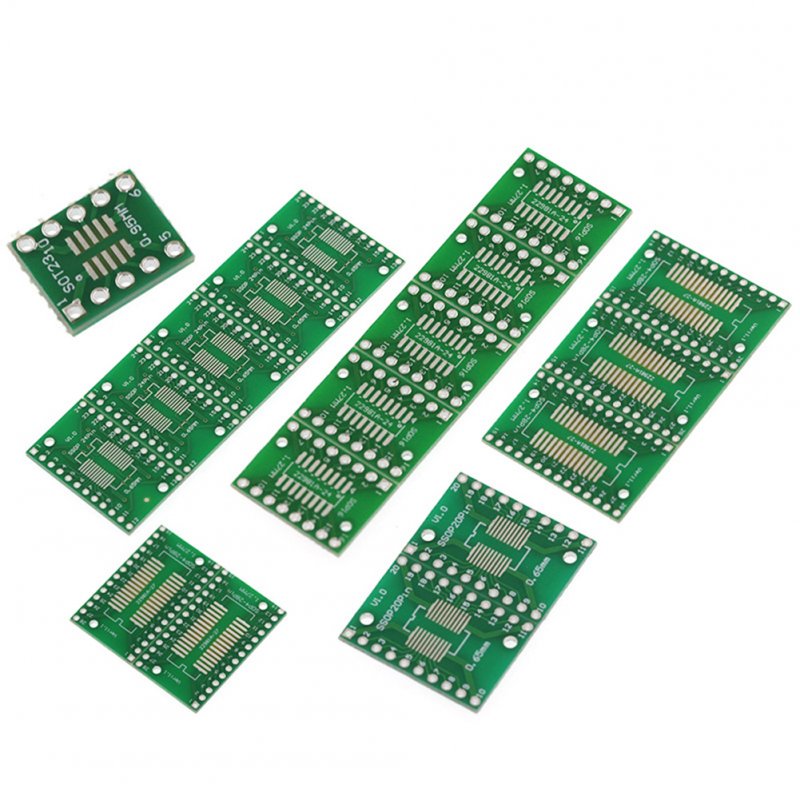 35 pcs 7 Kinds Pcb Board Kits Smd To In-line Ic Adapter Converter Plate Sop Msop Ssop Tssop Sot23